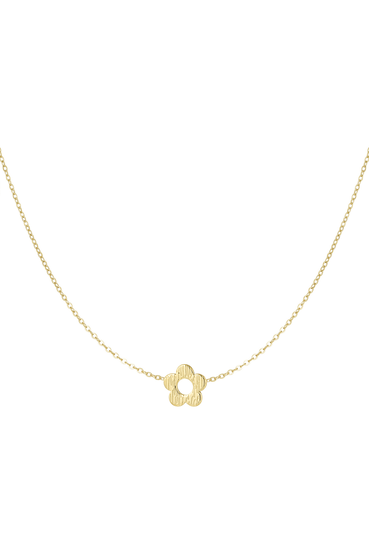 Spring flower necklace - gold