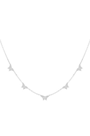 Halskette süße Schmetterlinge - Silber h5 
