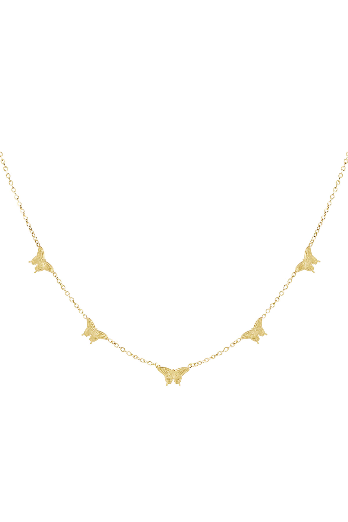 Necklace cute butterflies - Gold h5 