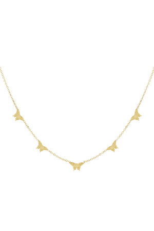 Necklace cute butterflies - Gold h5 