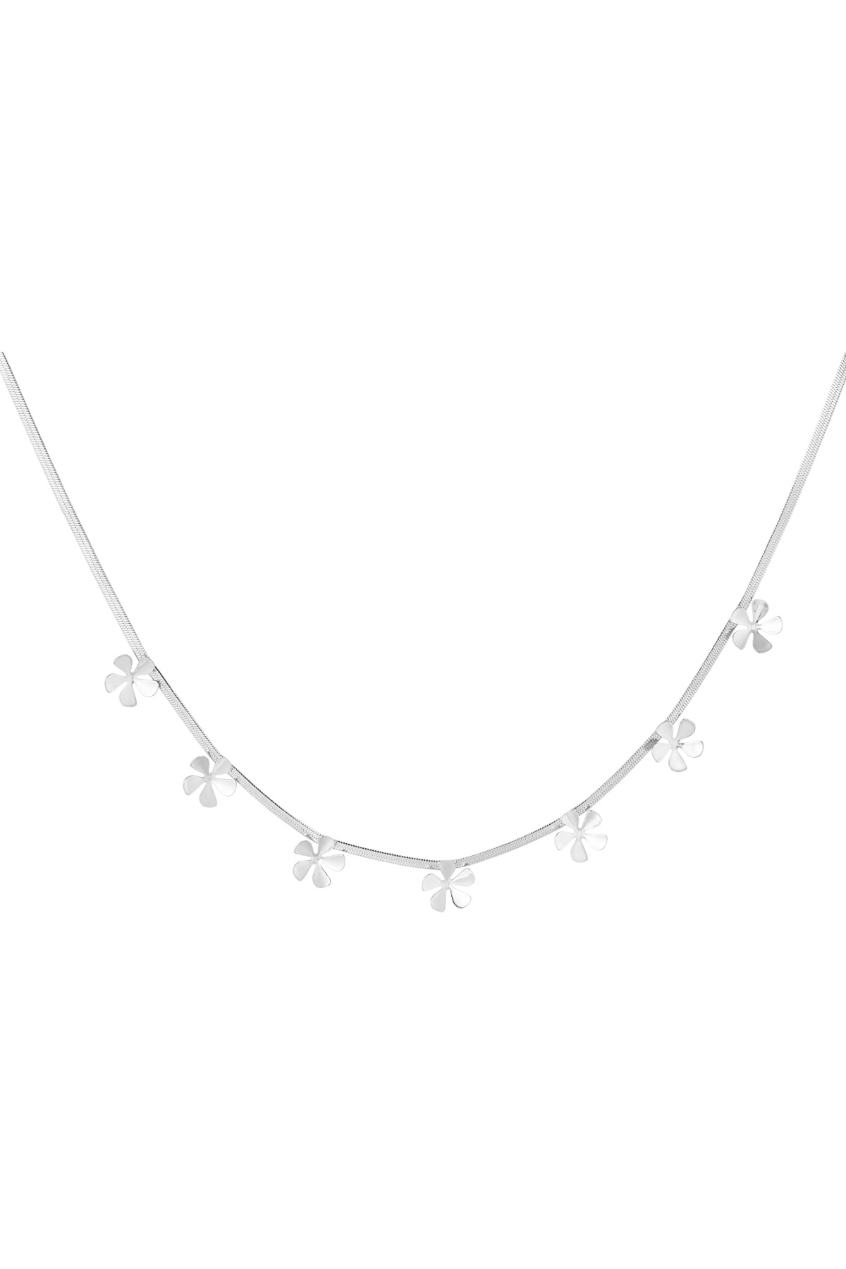Island flower necklace - Silver
