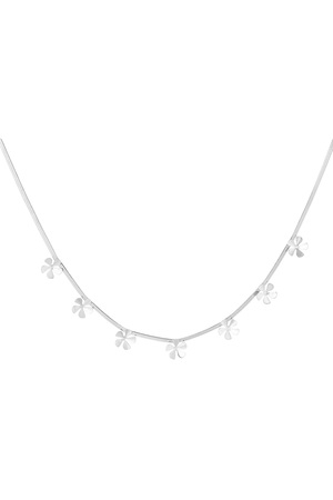 Island flower necklace - Silver h5 