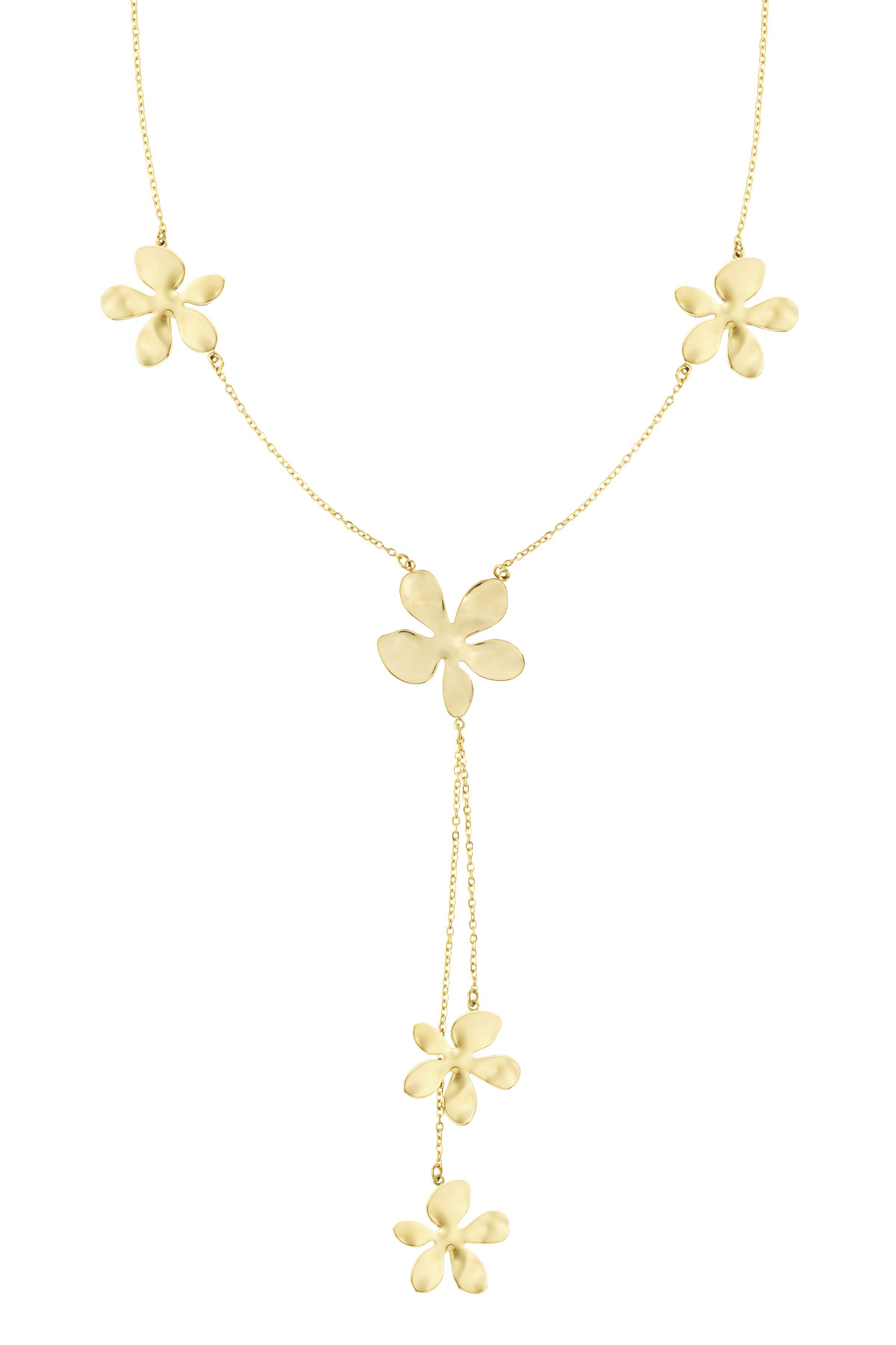 Long flower party necklace - Gold color 2