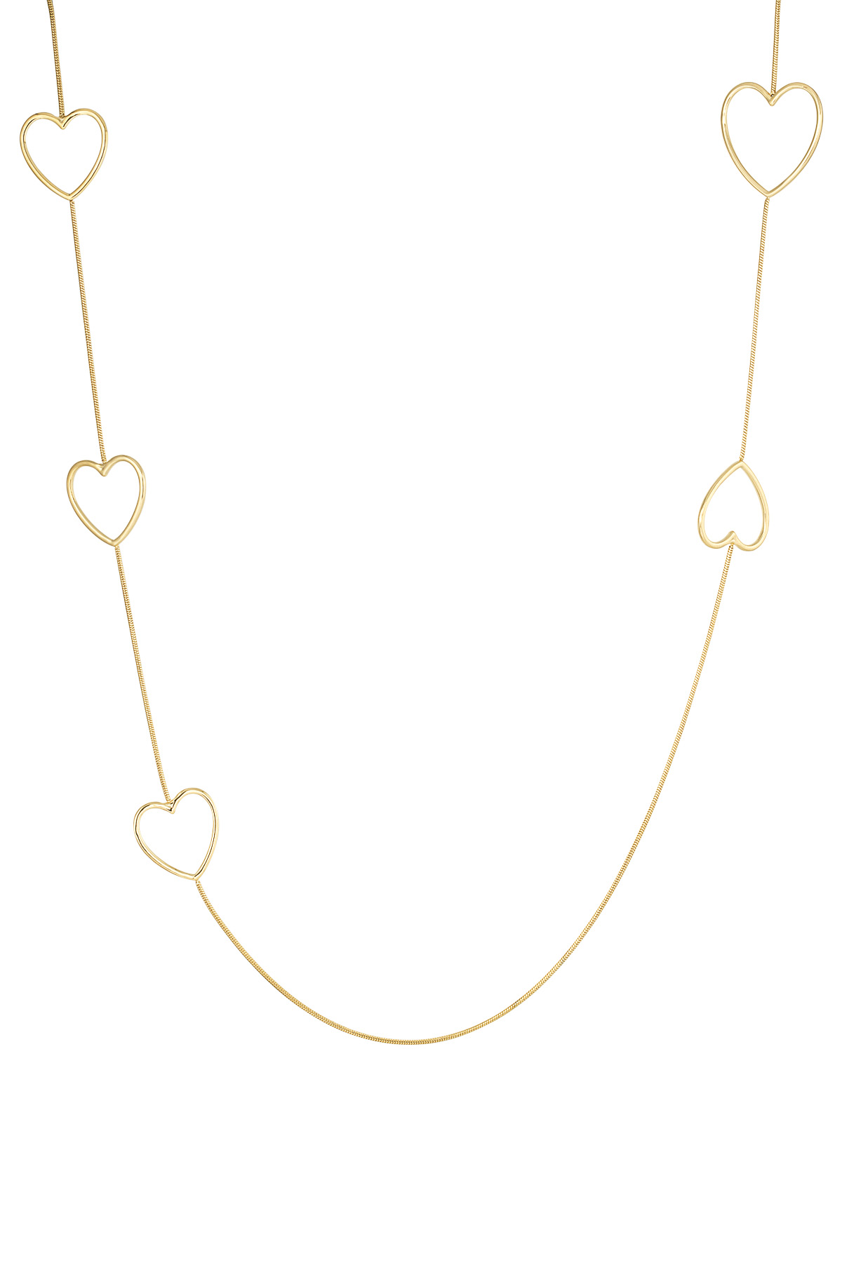 Long necklace totally in love - gold