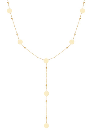 Long necklace circles all over - gold h5 
