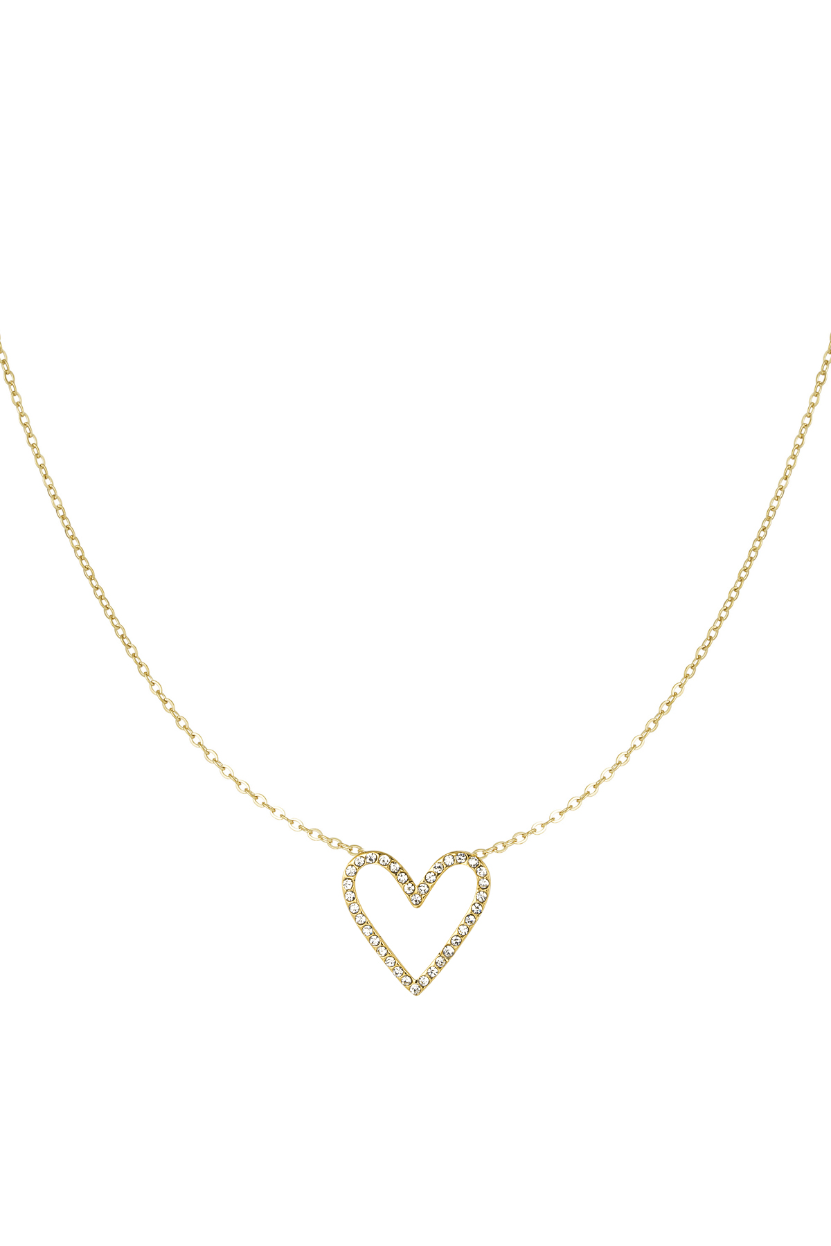 Glitter lover necklace - gold