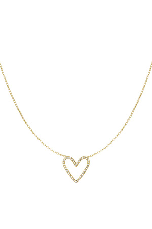 Glitter lover necklace - gold h5 