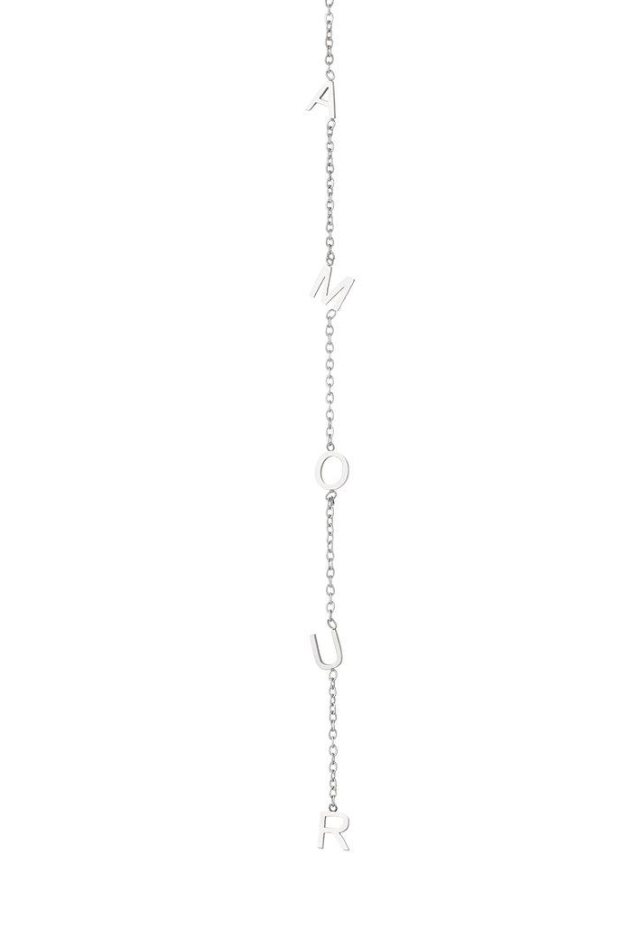 Lange Halskette Amour - Silber Bild5
