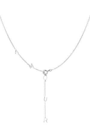 Long necklace amour - silver h5 