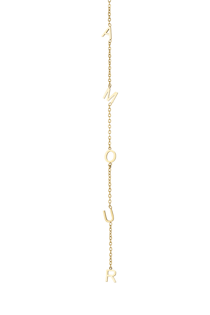 Long necklace amour - gold Picture5