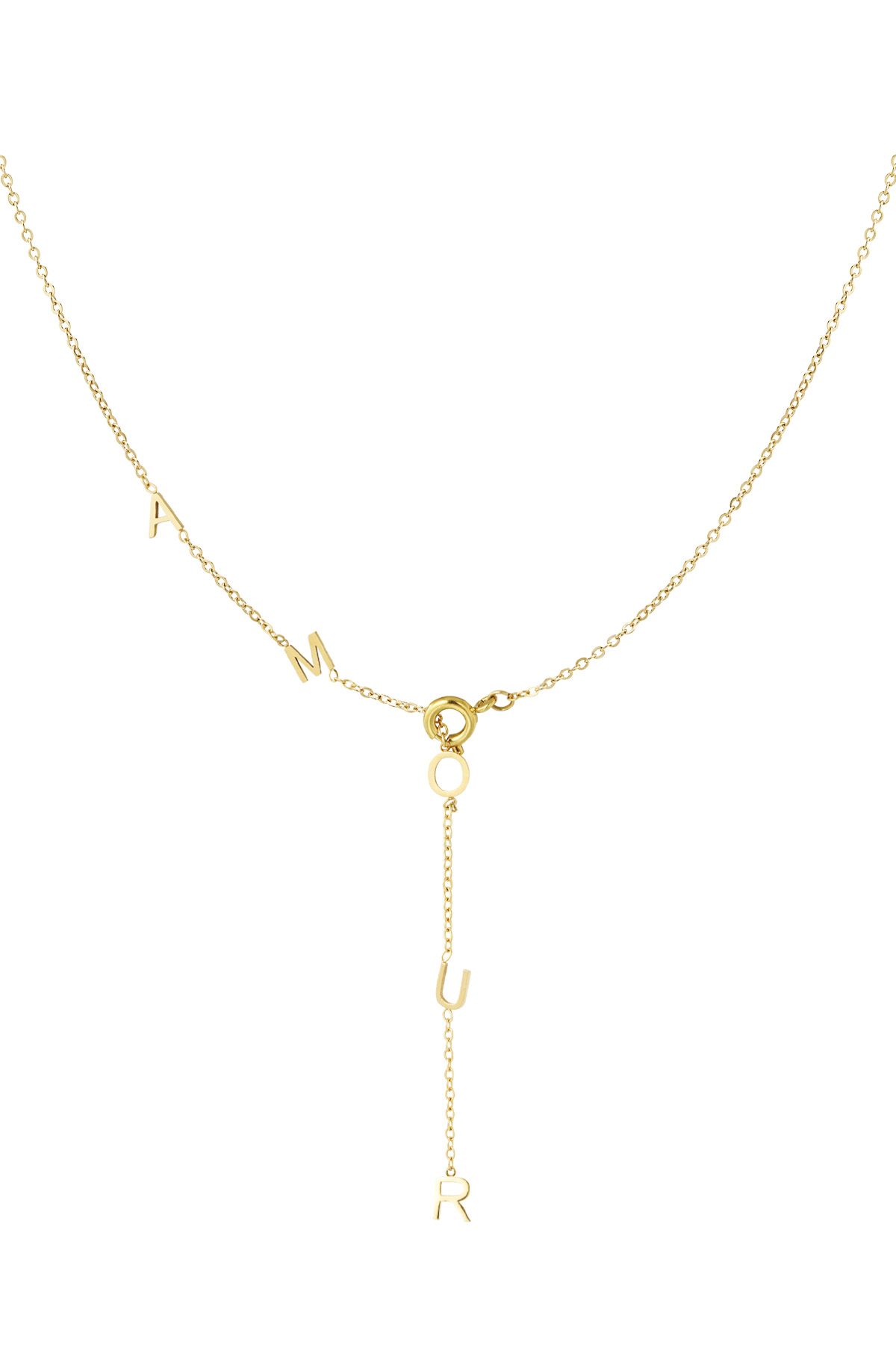 Long necklace amour - gold h5 