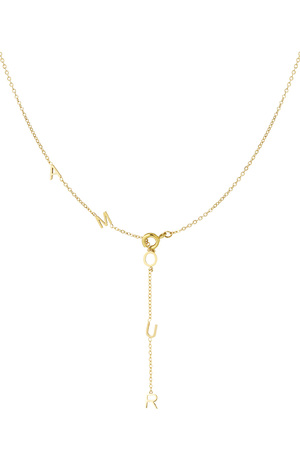 Long necklace amour - gold h5 