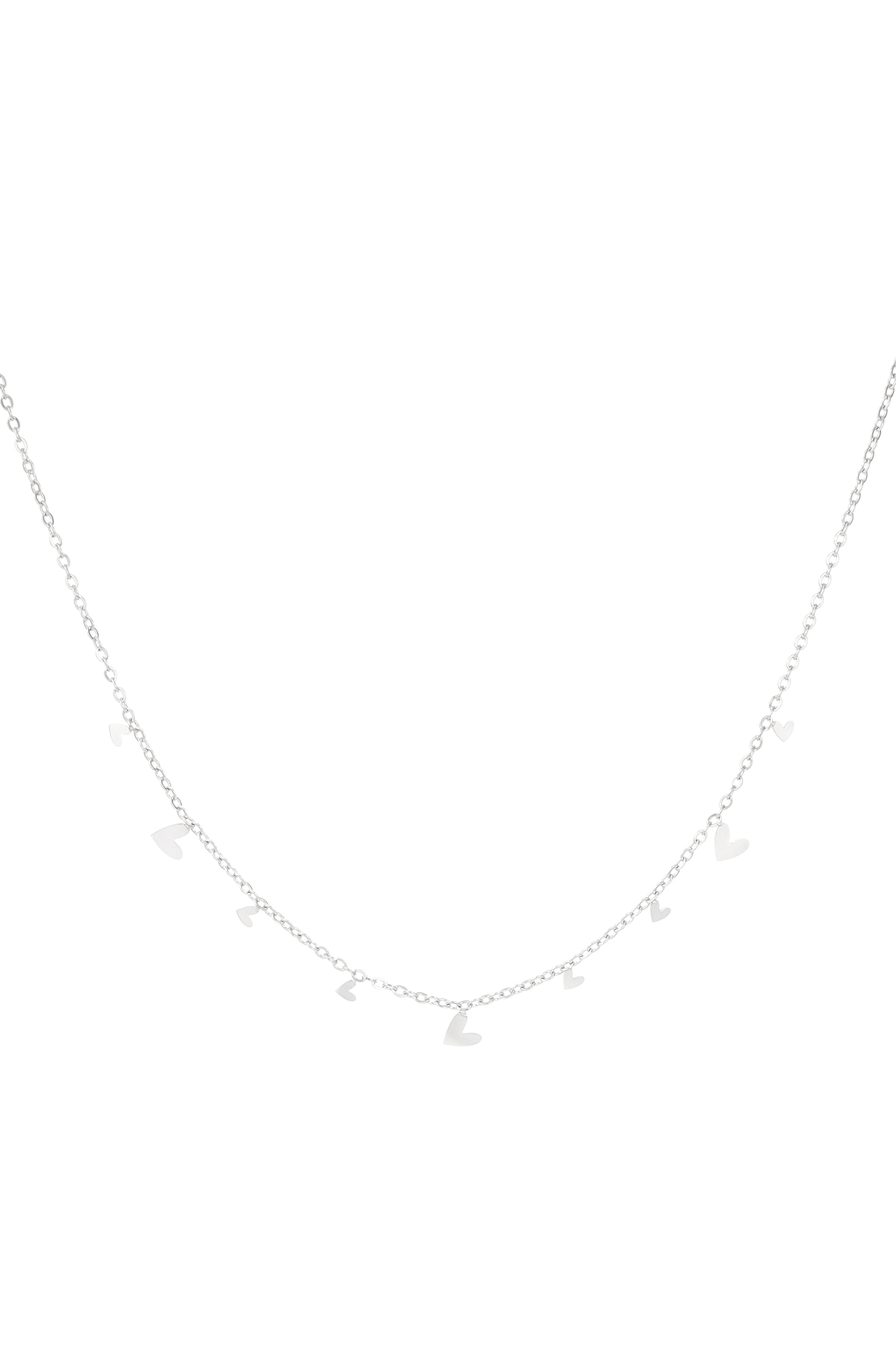 Collier all over coeurs - argent