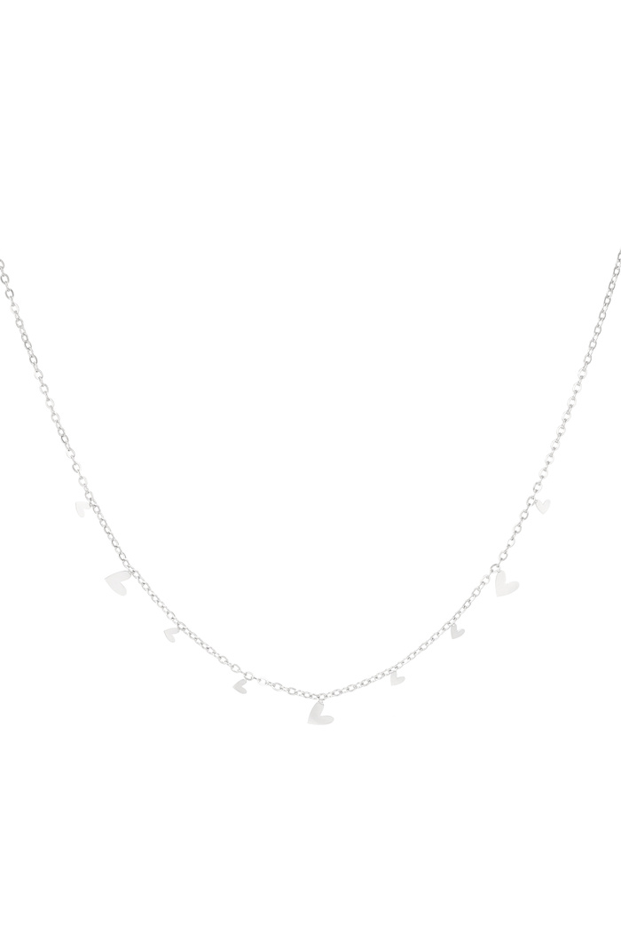 Necklace all over hearts - silver 