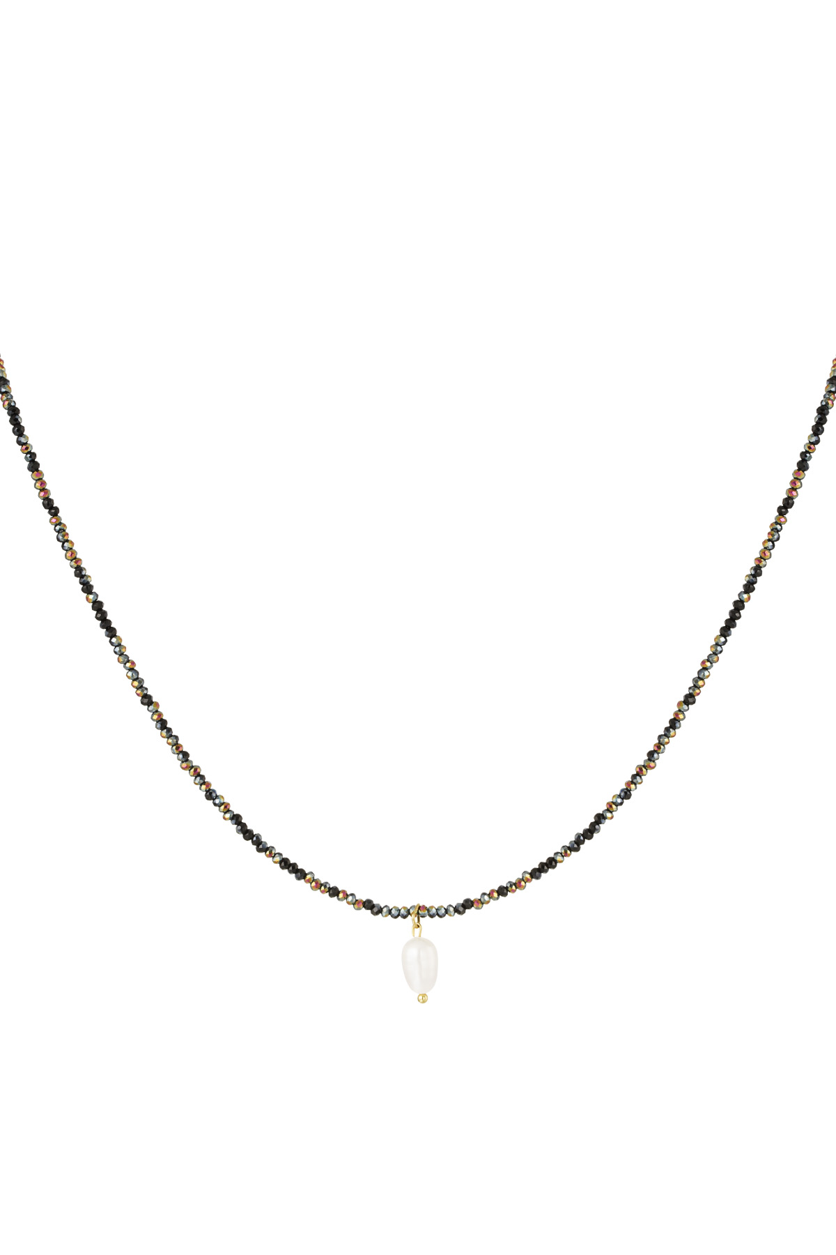 Necklace finest minimalism - black gold h5 