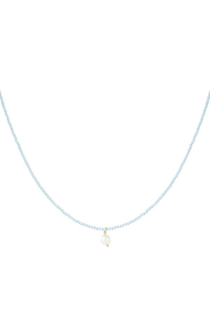 Necklace fancy moment pearl - blue h5 