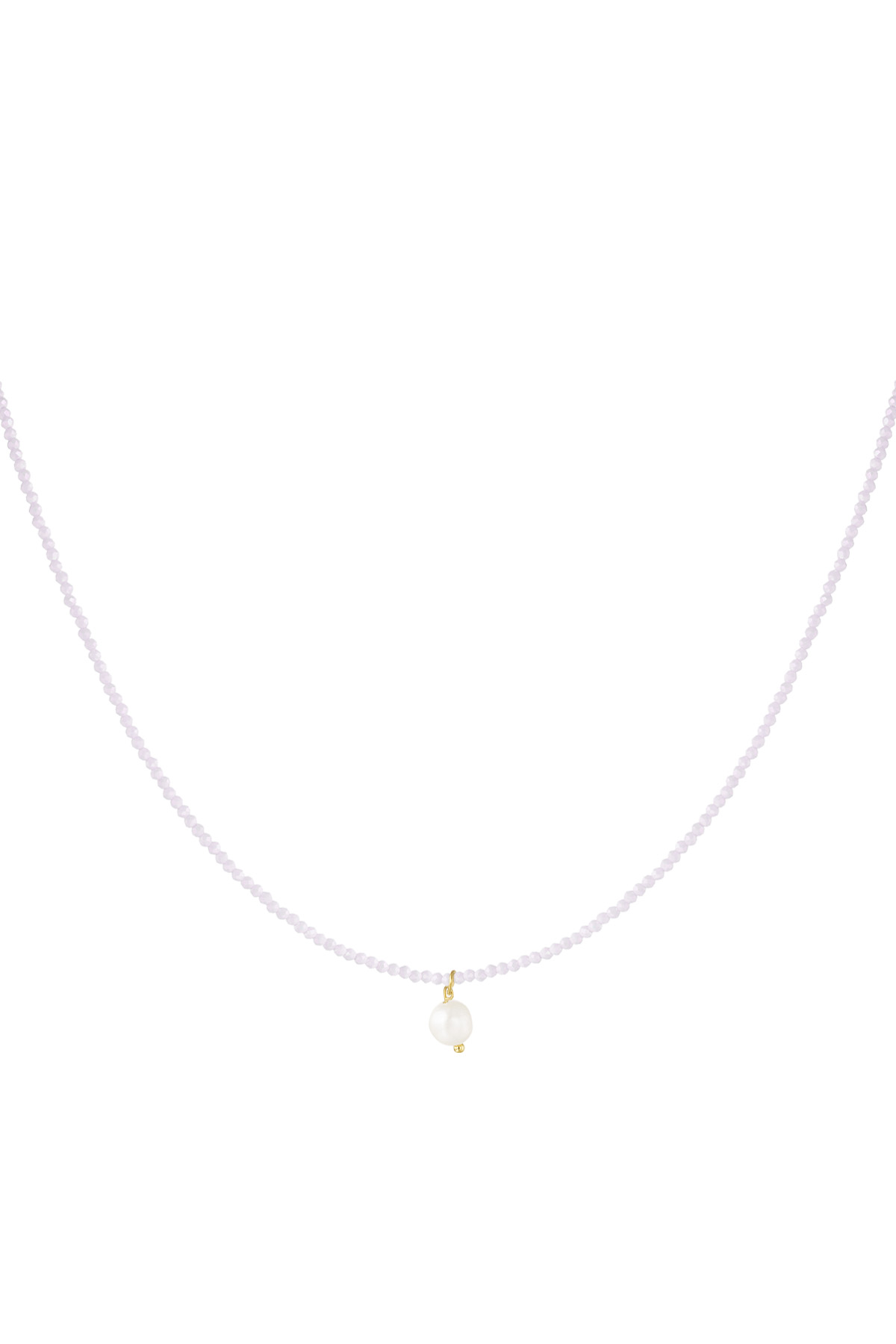 Necklace fancy moment pearl - pale pink h5 