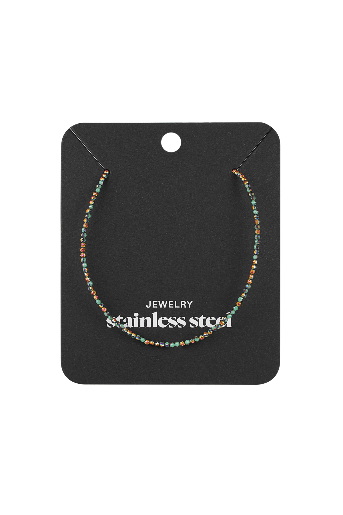 Beads ketting met parel hanger - donkergroen h5 Afbeelding5