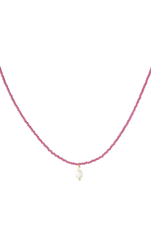Necklace finest minimalism - fuchsia h5 