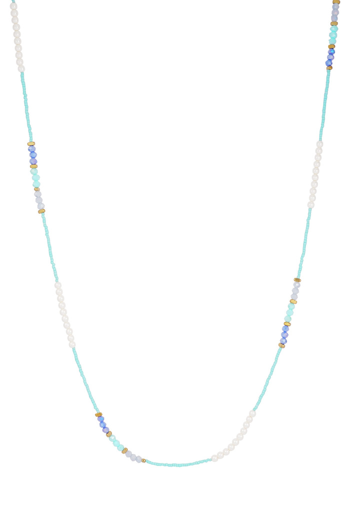 Necklace with beads - blue  