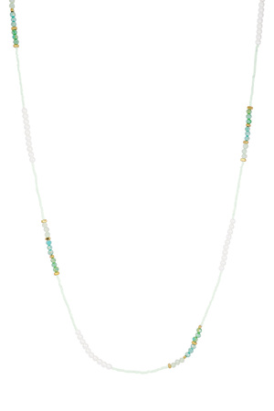 Necklace with beads - green  h5 