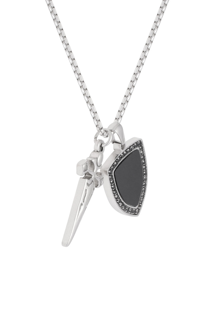 Collier homme chevalier - argent  Image5