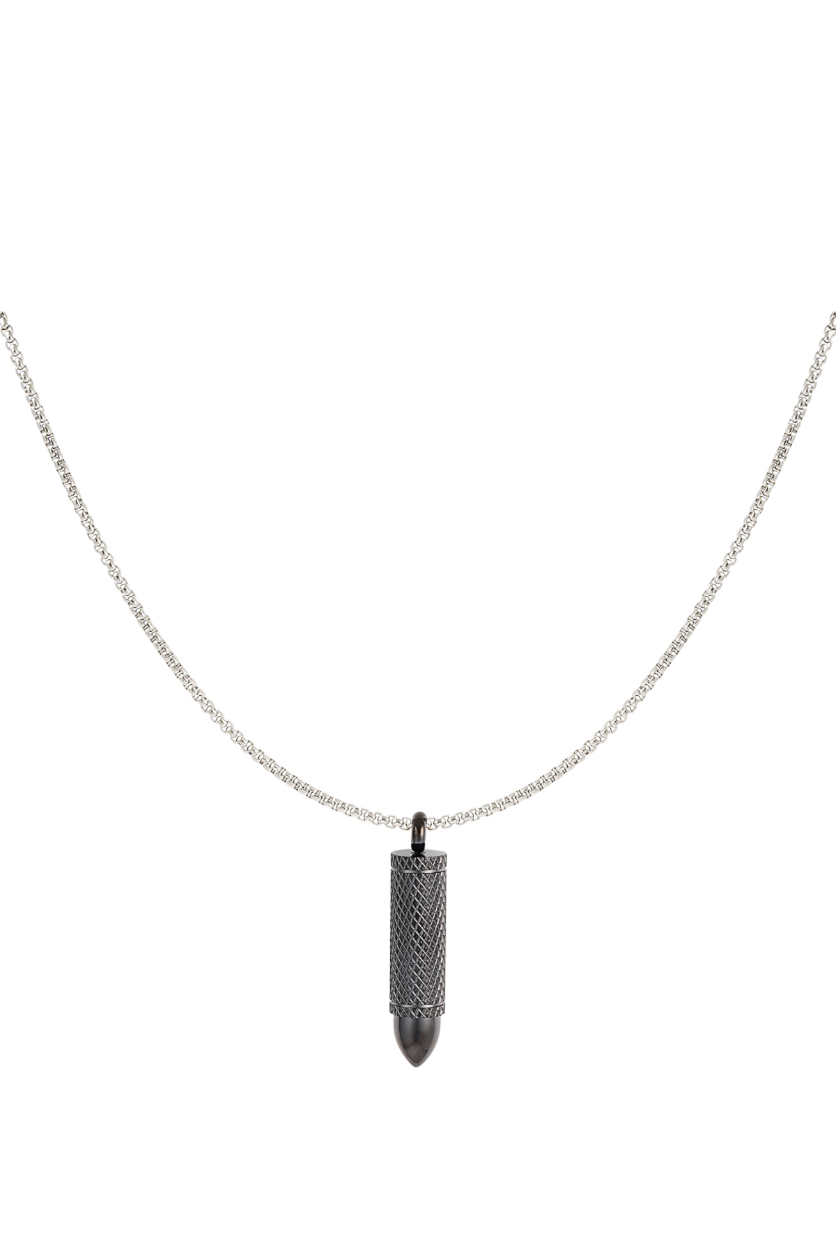 Men's necklace bullet - Silver Color color