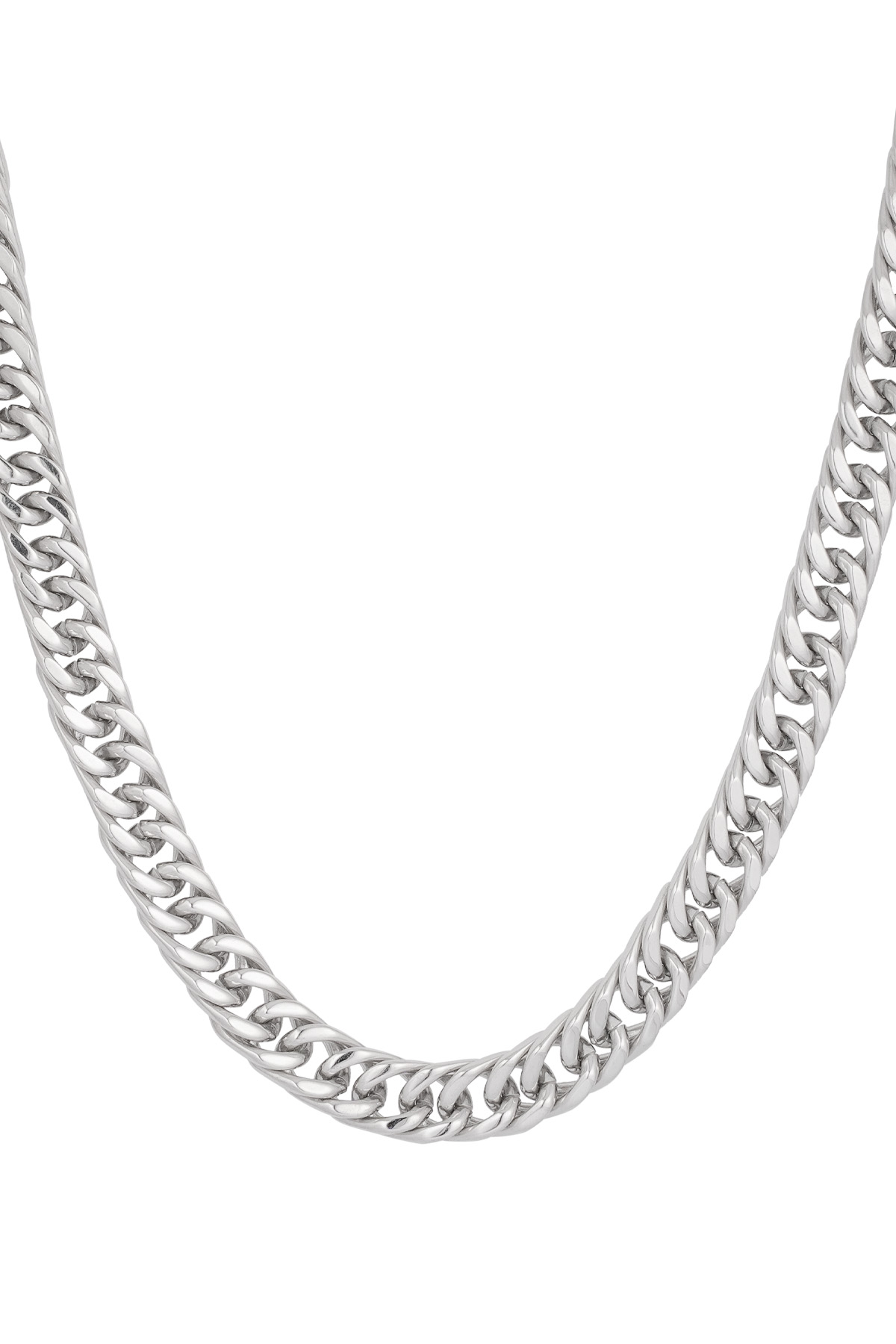 Heren chain ketting - zilver