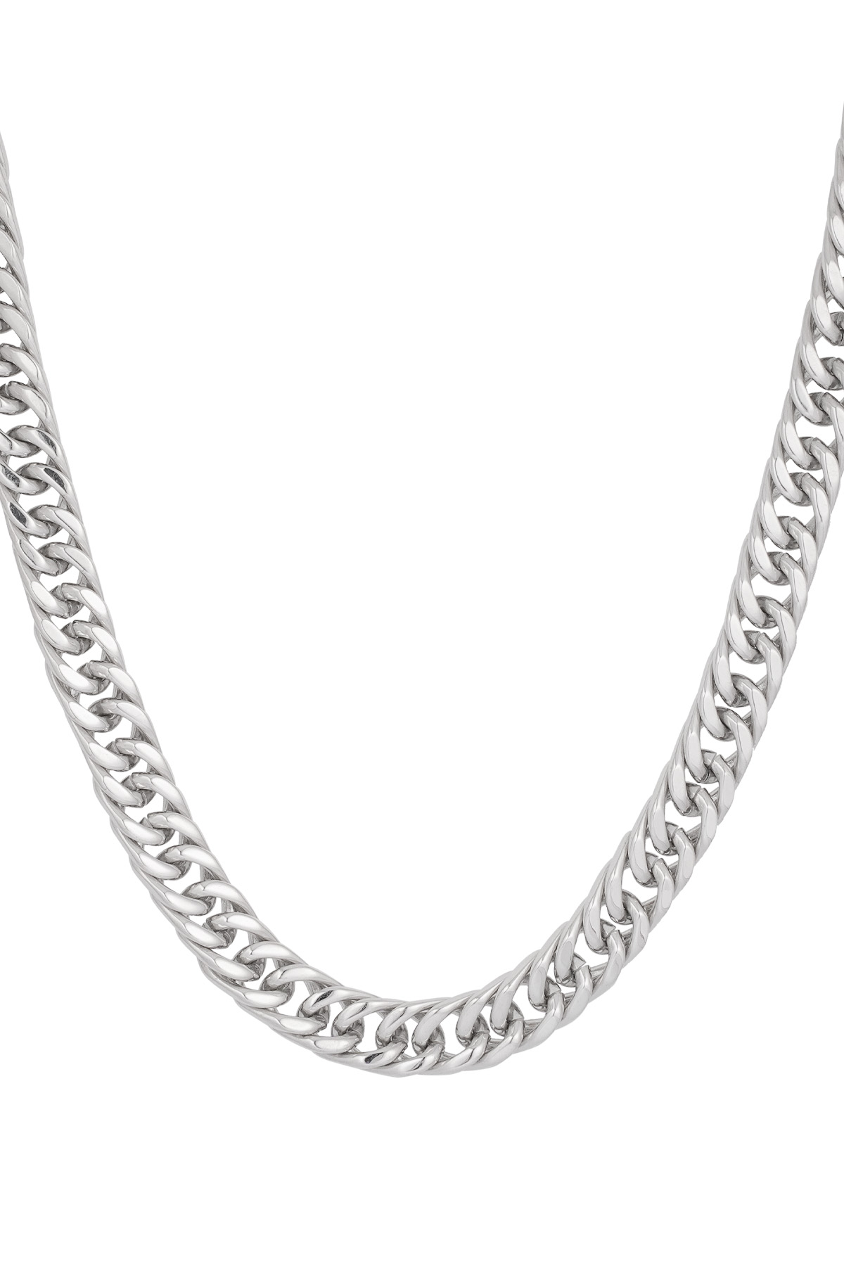 Collar de cadena para hombre - plateado h5 