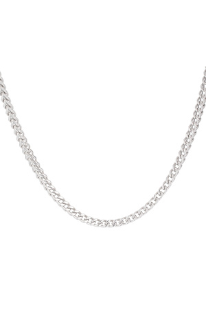 Men's link chain - silver  h5 