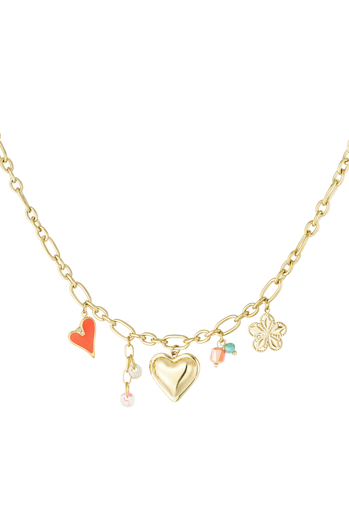 Halskette mit Charm „Sommer der Freude“ – Gold