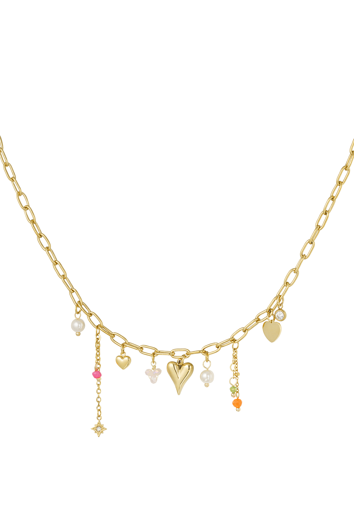 Charm necklace amore color - Gold color