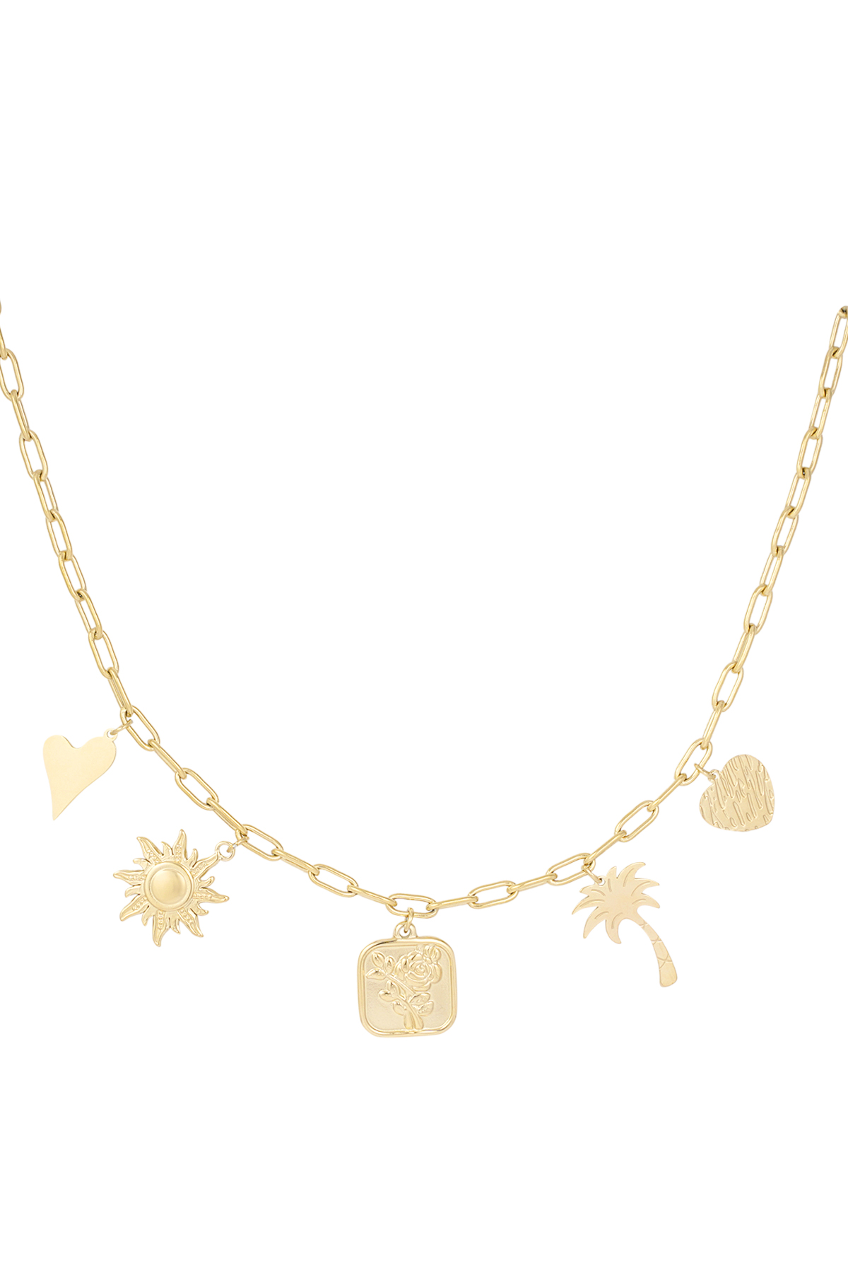 Charm necklace palm possession - gold