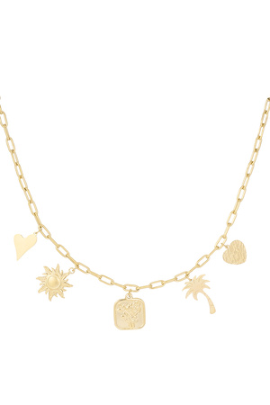 Charm necklace palm possession - gold h5 