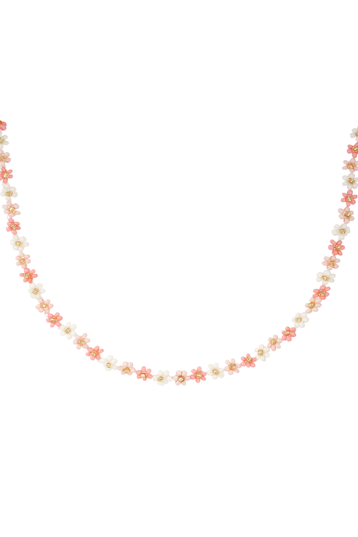 Floral power necklace - pale pink 2