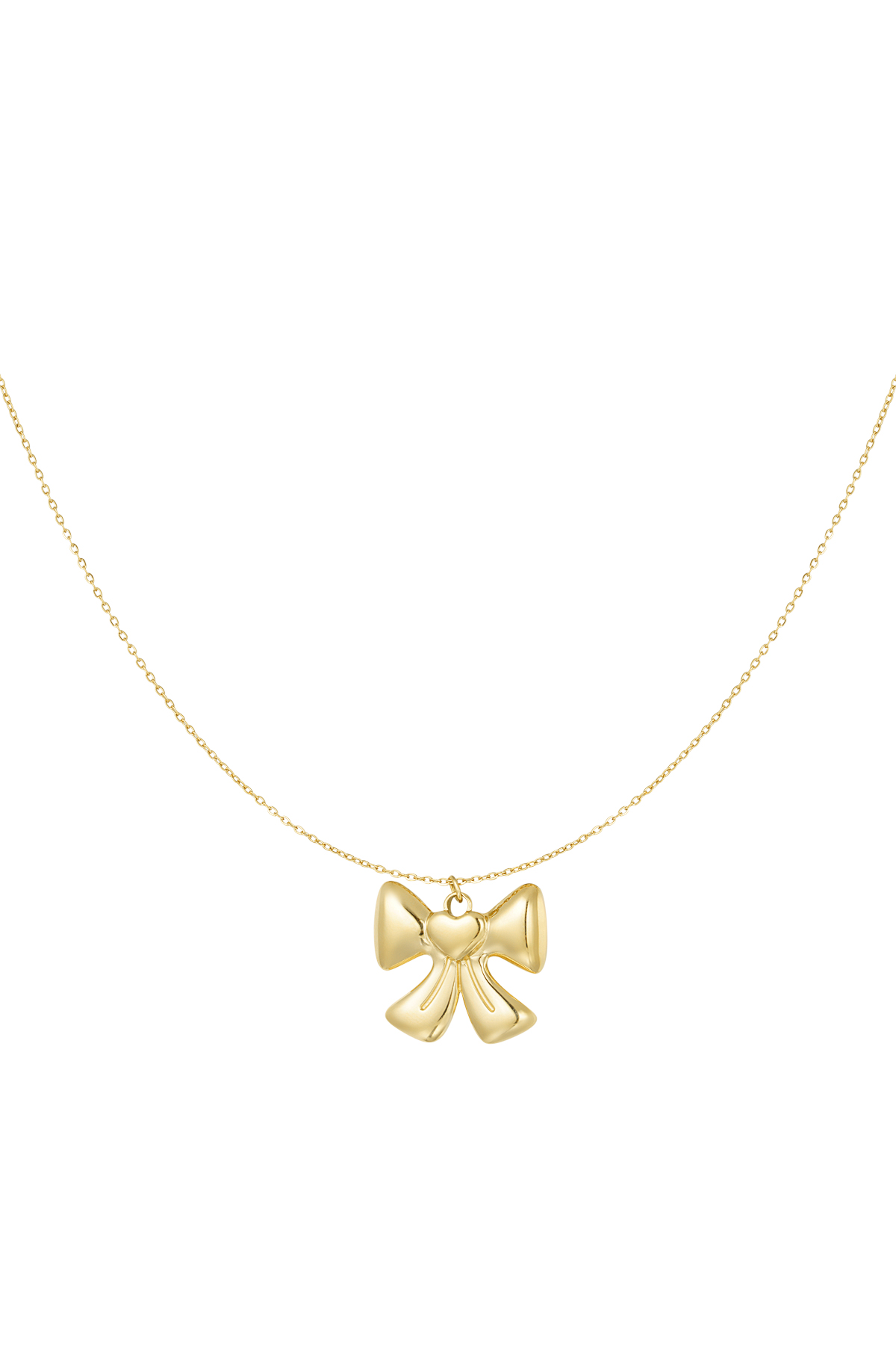 Collier noeud d'amour simple - doré h5 