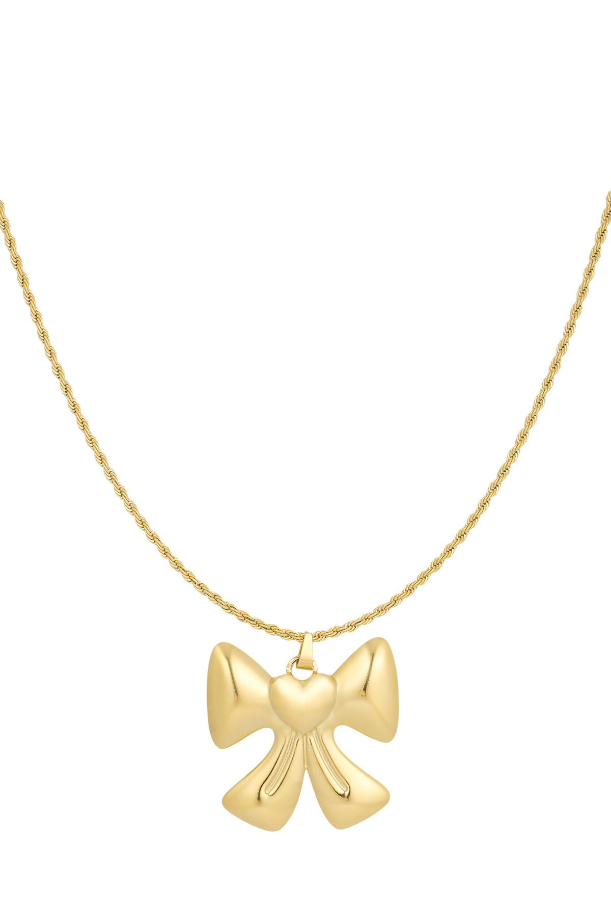 Necklace bow lover - gold