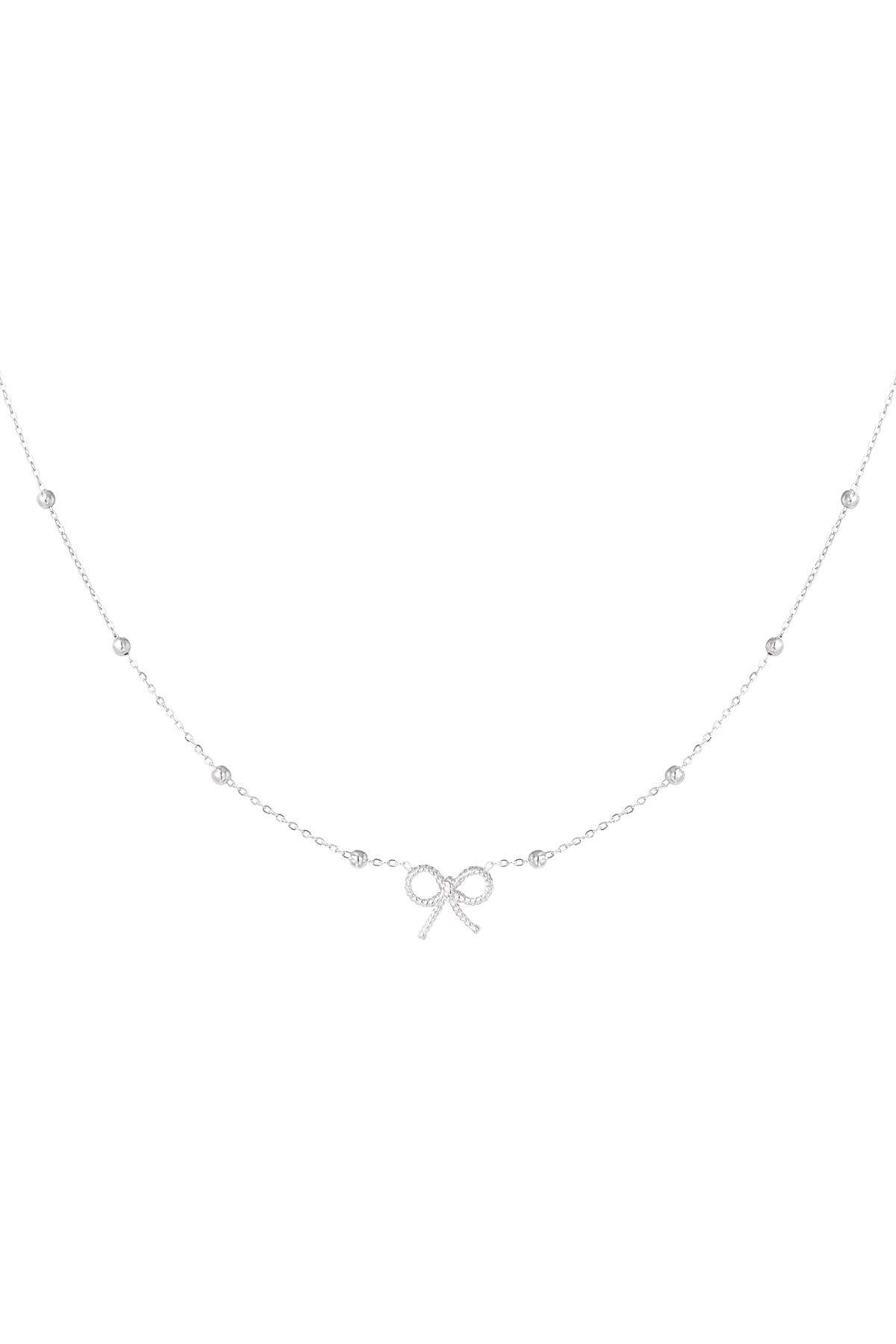 Necklace bow basic - silver h5 