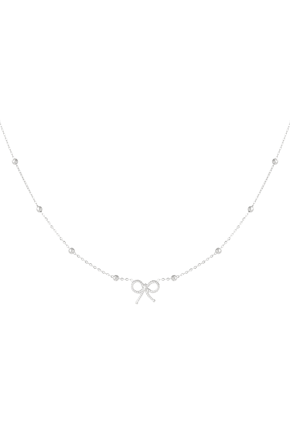 Necklace bow basic - Silver Color color 2