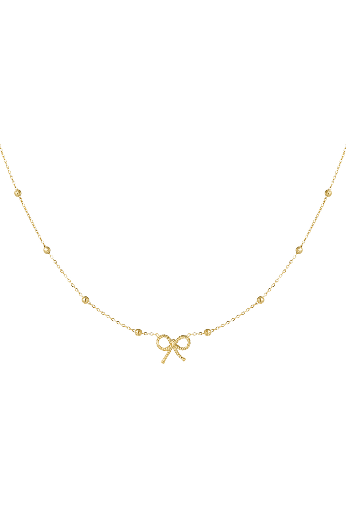 Necklace bow basic - gold