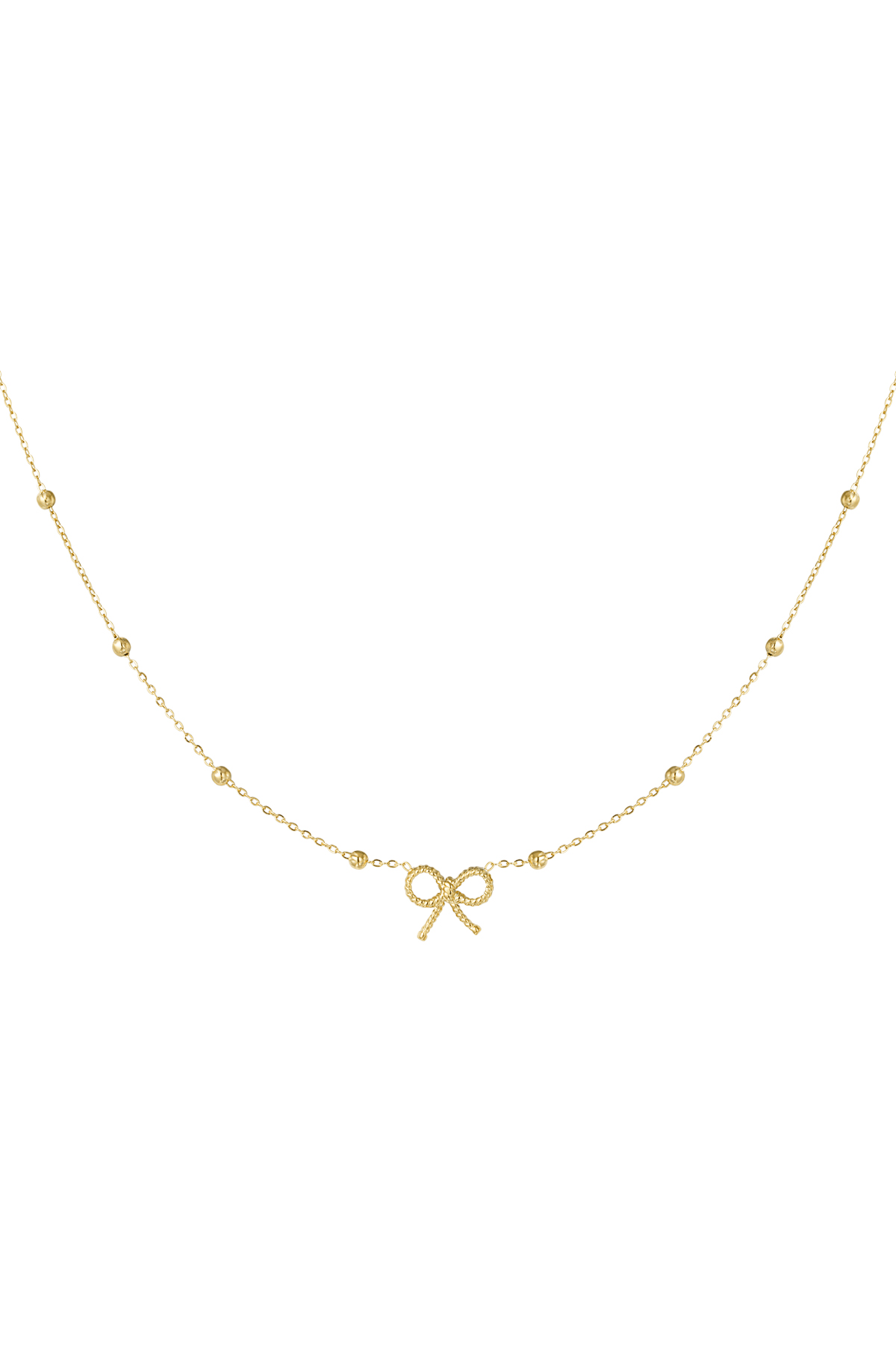 Necklace bow basic - Gold color