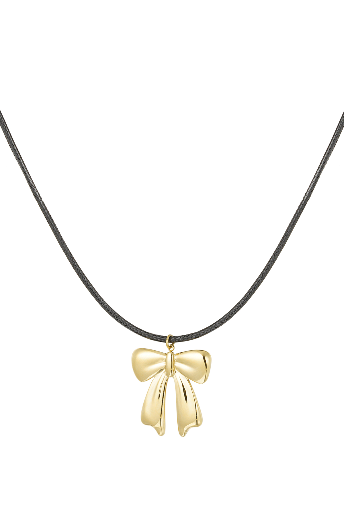 Rope chain large bow - gold