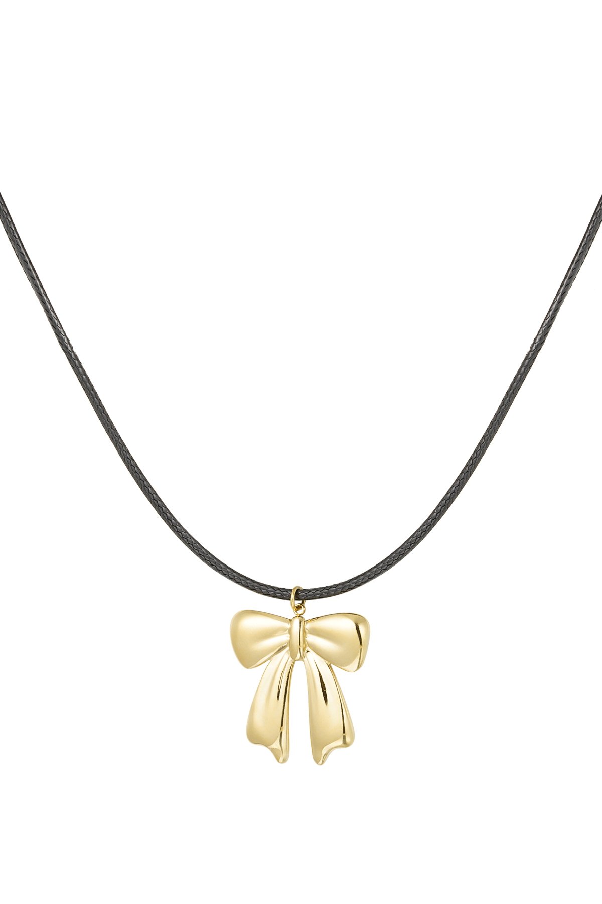 Rope chain large bow - Gold color