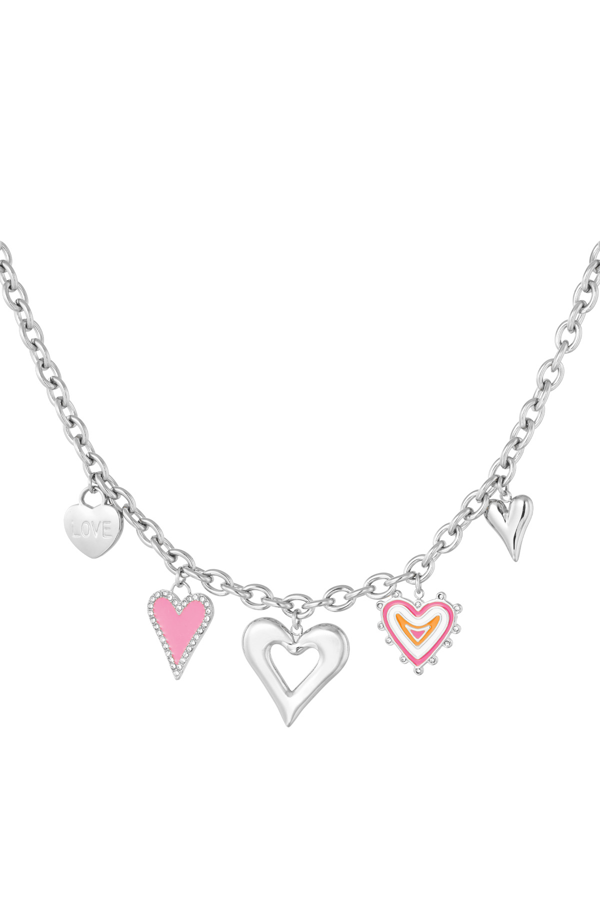 Collar Charm el amor siempre gana - Color plata