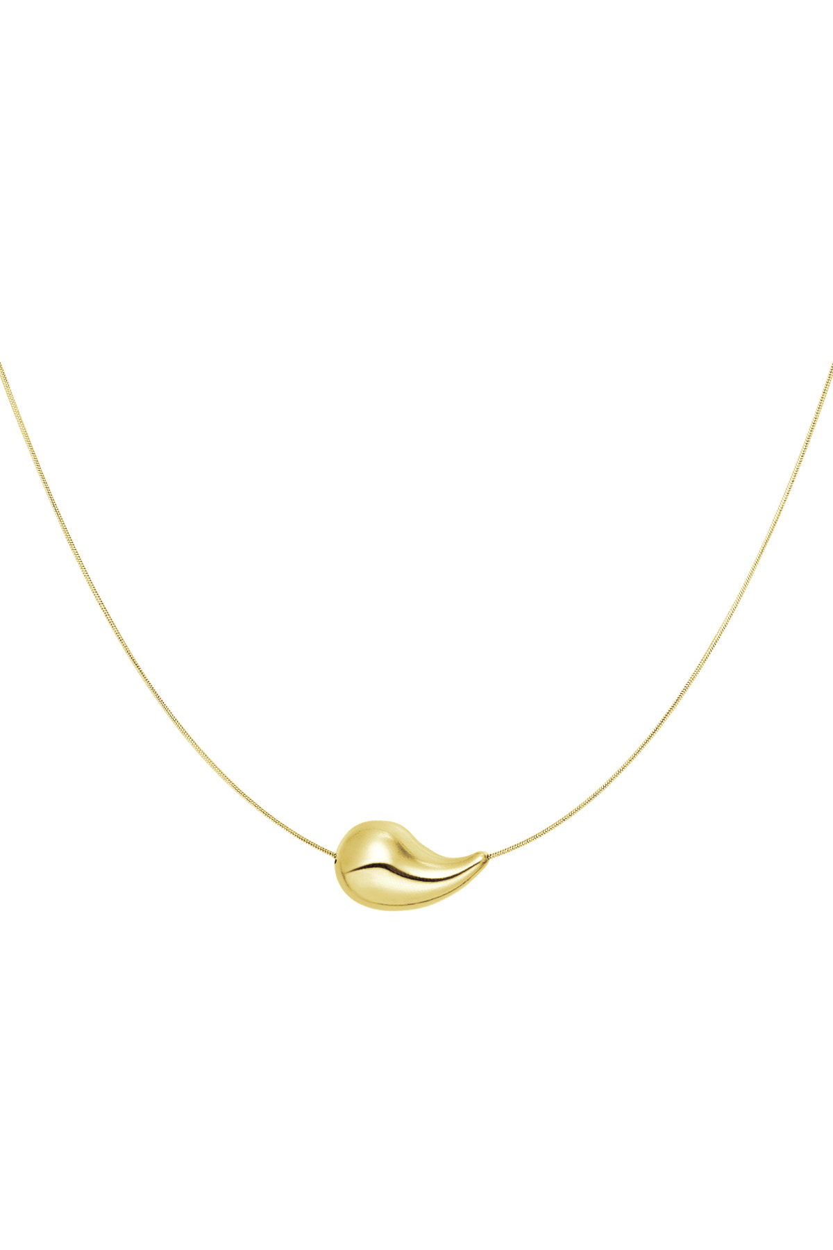 Simple necklace with drop - gold  h5 