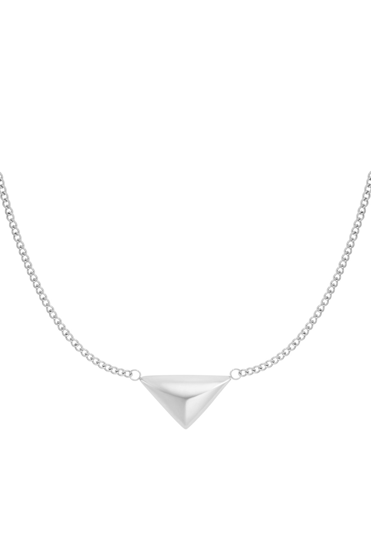 Ketting triangle love - zilver h5 