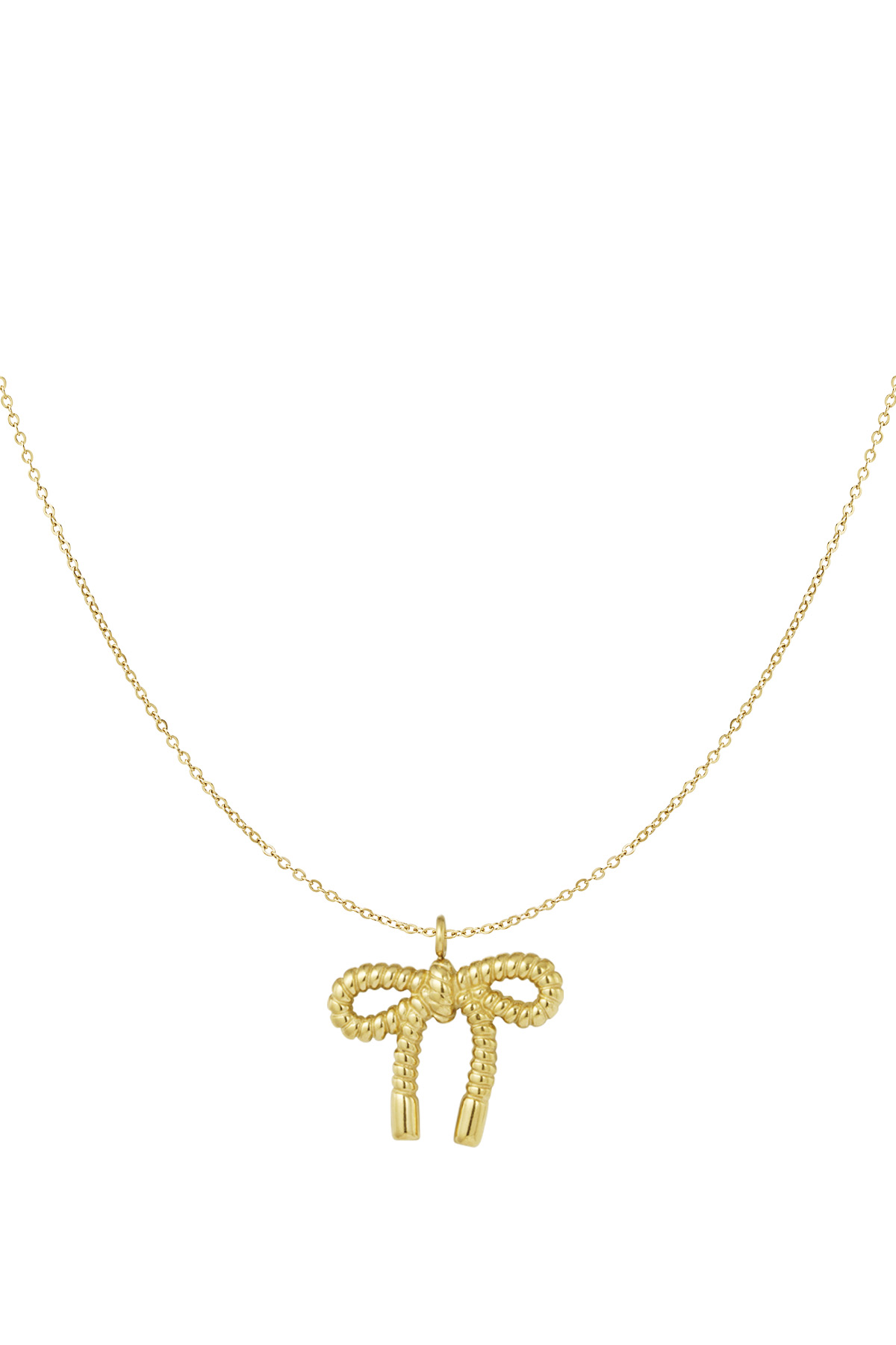 Collana con fiocco bambino - oro h5 