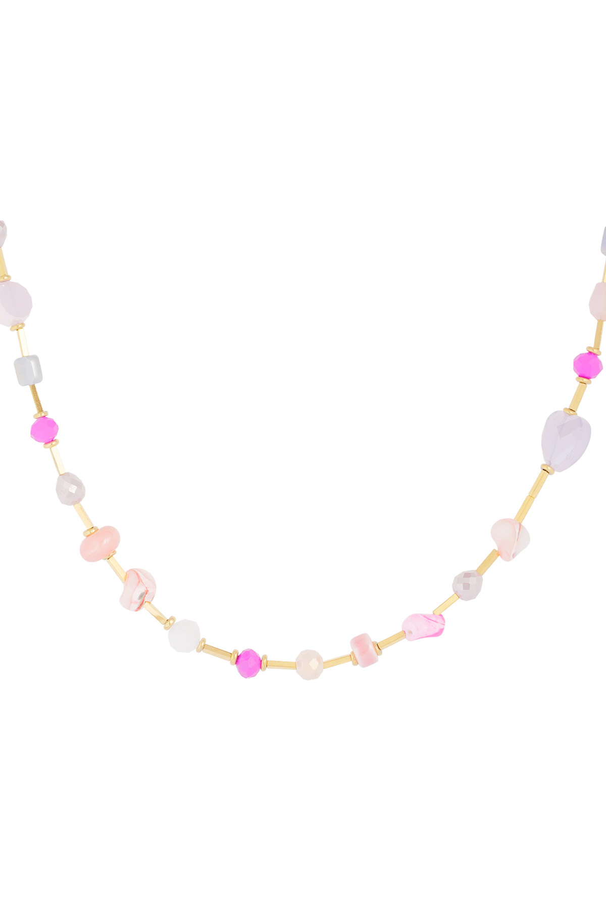 Collier pays des merveilles pastel - or rose h5 