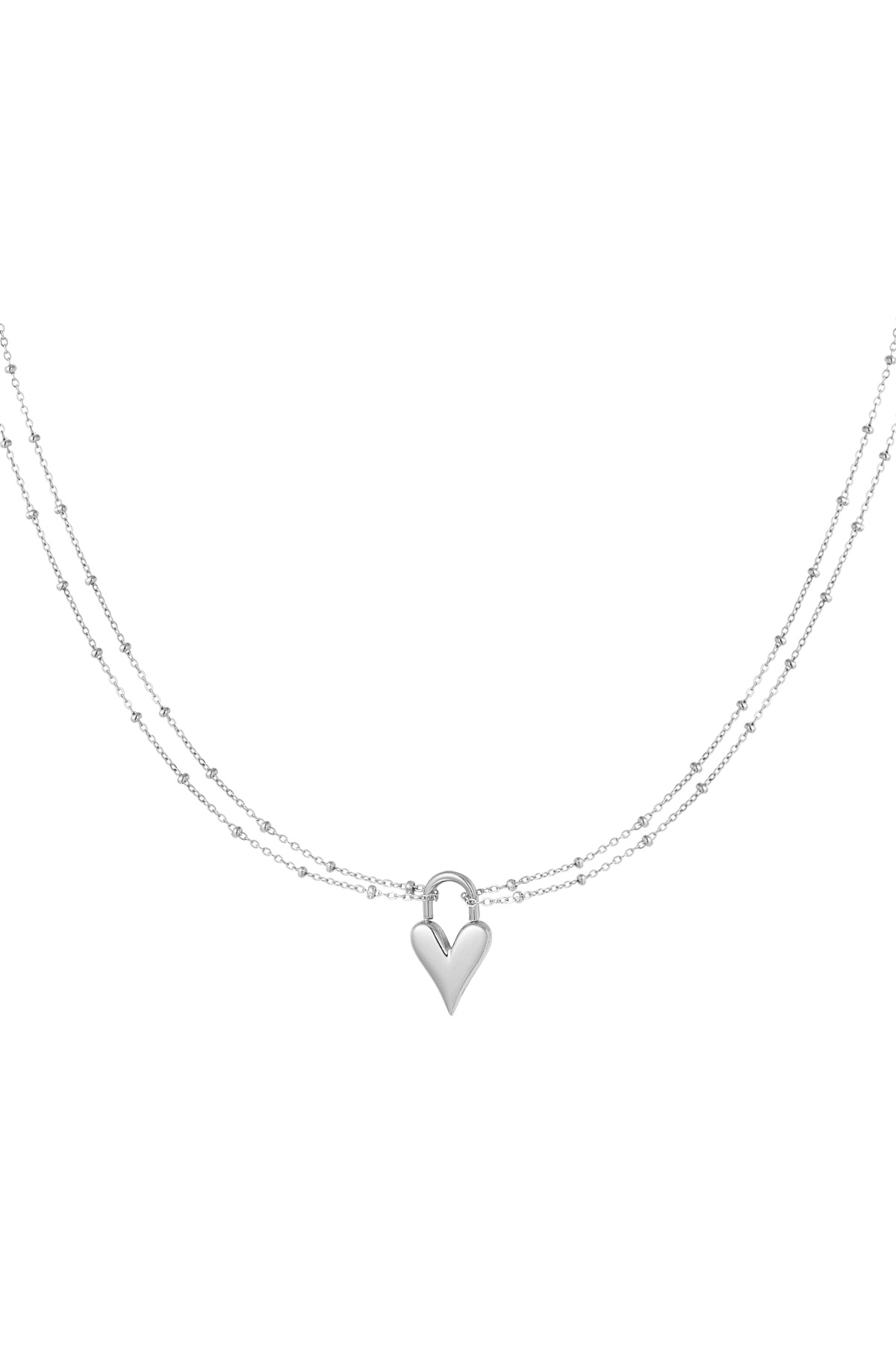 Locked love necklace - silver 