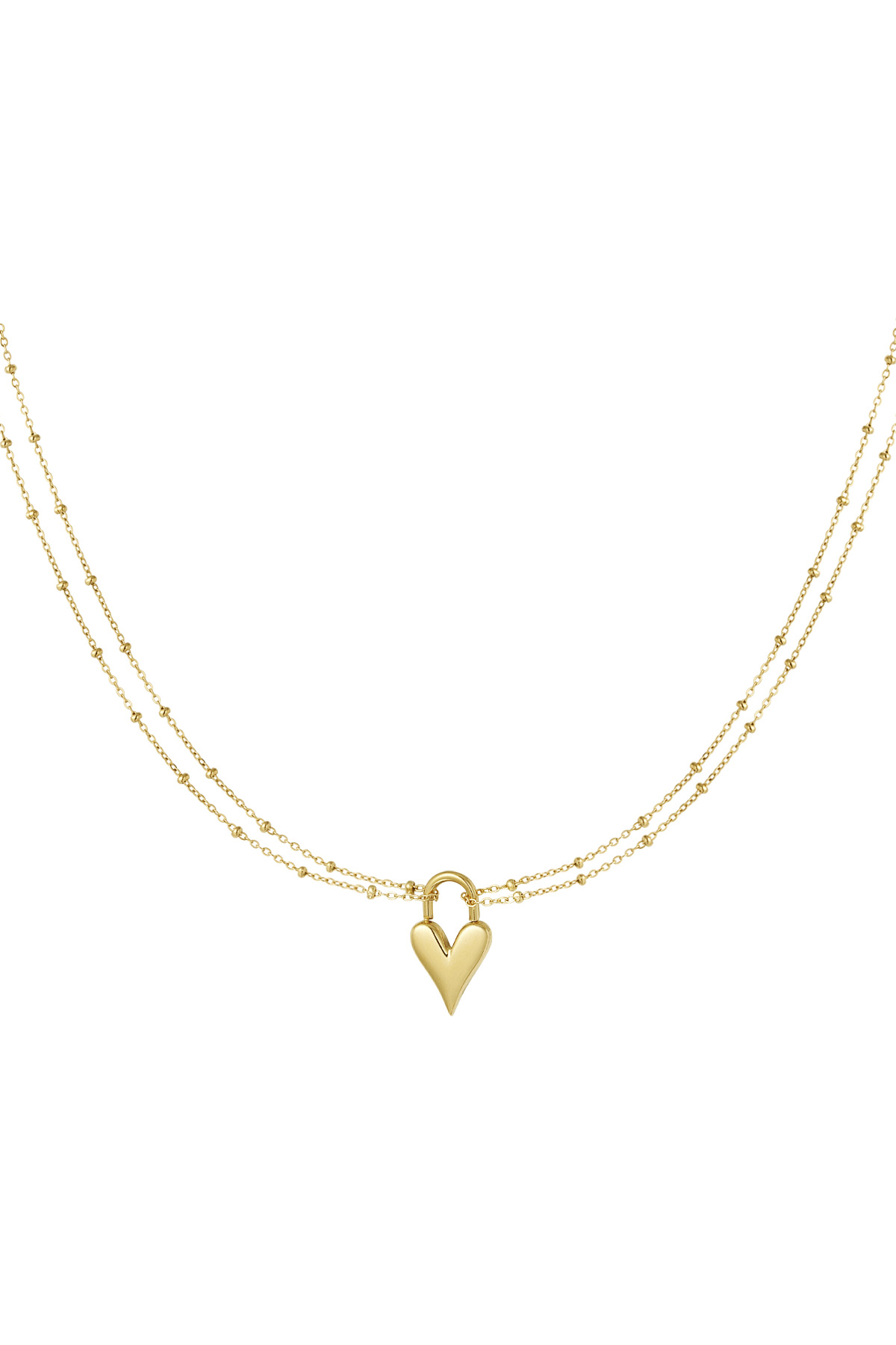 Locked love necklace - gold 